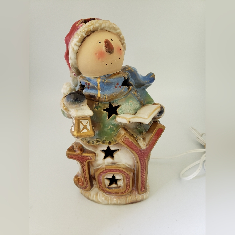 Elements small Lamp Night Light Snowman "Joy"